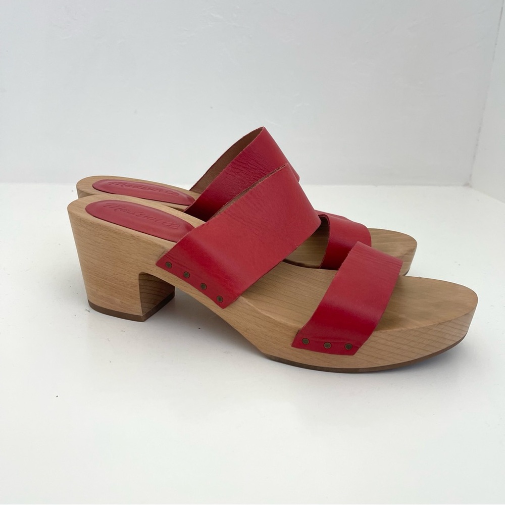 Red Leather Women's Sandals